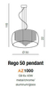 Wisząca lampa pokojowa Rego okrągła glamour crystal chrom