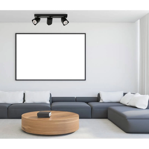 Kierunkowa lampa biurowa Merusa nowoczesny spot czarny