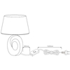 Stojąca LAMPA stołowa TABA R50511079 RL Light nocna LAMPKA abażurowa okrągła na biurko czarna złota