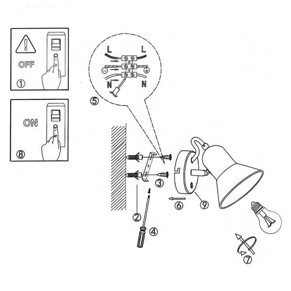Regulowana LAMPA ścienna ASTAMA LP-1122/1W GD Light Prestige metalowa OPRAWA kinkiet okrągły na wysięgniku loft złoty