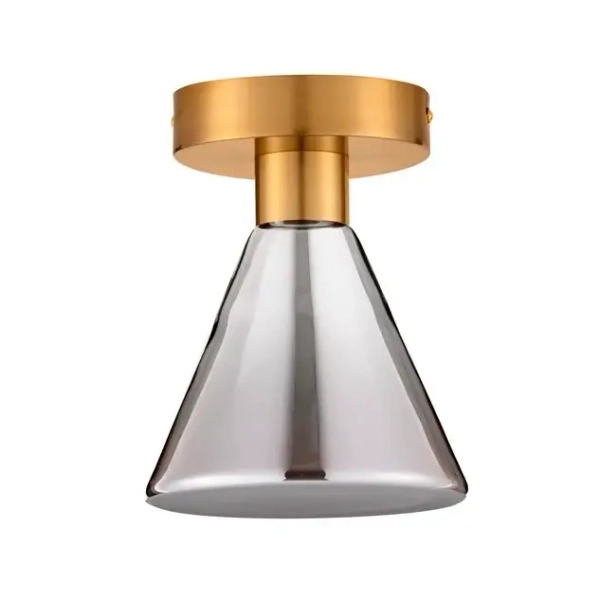 Szklana lampa sufitowa SARDUNO LE45143 LED 8W 3000K złoto szara