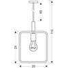 Skandynawska LAMPA wisząca Frame 31-73563 Candellux metalowa OPRAWA prostokątna ramka ZWIS loftowy biały