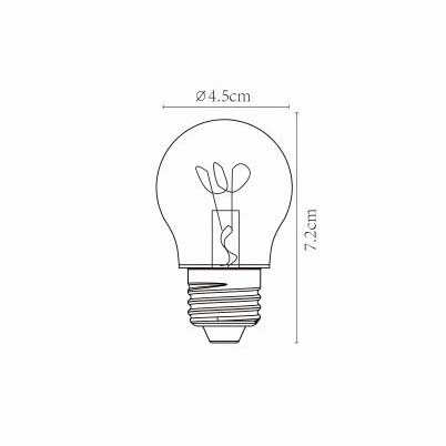 Klimatyczna żarówka ledowa 49045/03/62 ściemnialna 3W 2200K A45