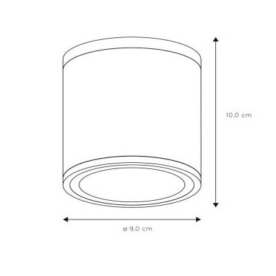 Ogrodowa lampa sufitowa Aven 22962/01/30 czarna tuba IP65 outdoor