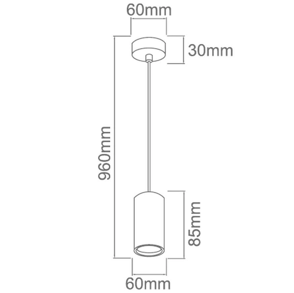 LAMPA wisząca Kika S 85 Orlicki Design metalowa OPRAWA zwis tuba czarna
