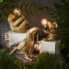 Designerska lampka nocna L&-195077 Light& ptak złota czarna