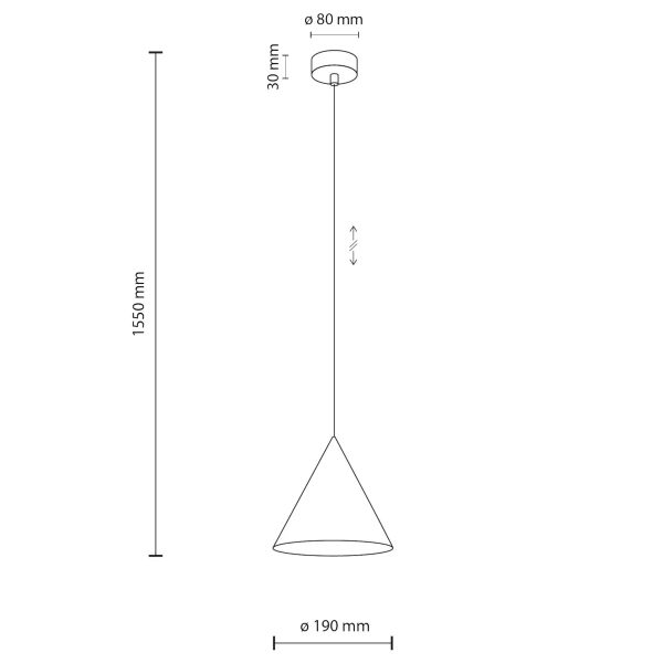 Lampa wisząca trójkątna CONO 10075 do salonu pomarańczowy