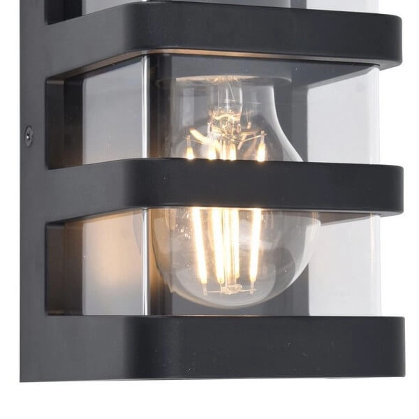 Loftowa lampa ścienna DALTON 5214501330 IP44 przezroczysta czarna