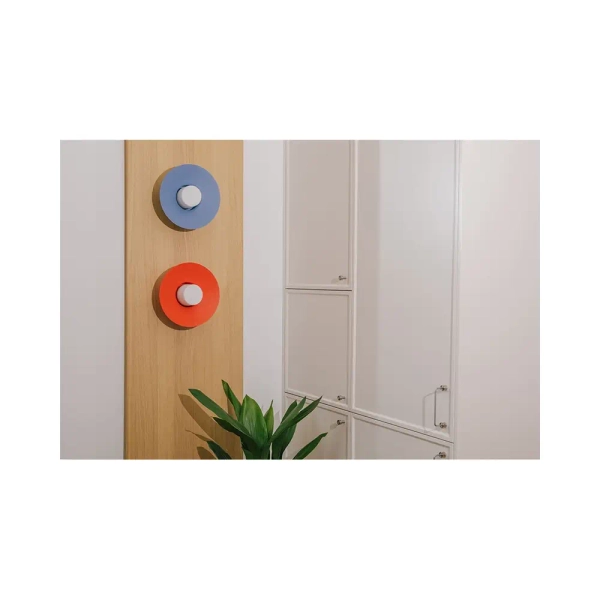 Naścienna minimalistyczna lampa Caponio CPWA112000 czerwono pomarańczowy