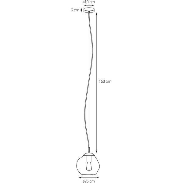 LAMPA wisząca AVIA S 10421108 Kaspa szklana OPRAWA zwis grafitowy