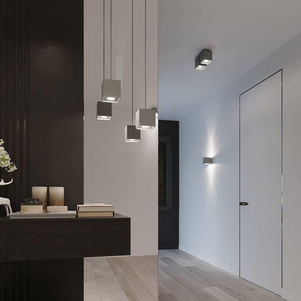 Downlight LAMPA sufitowa SL.0064 metalowa OPRAWA kostki szare OUTLET