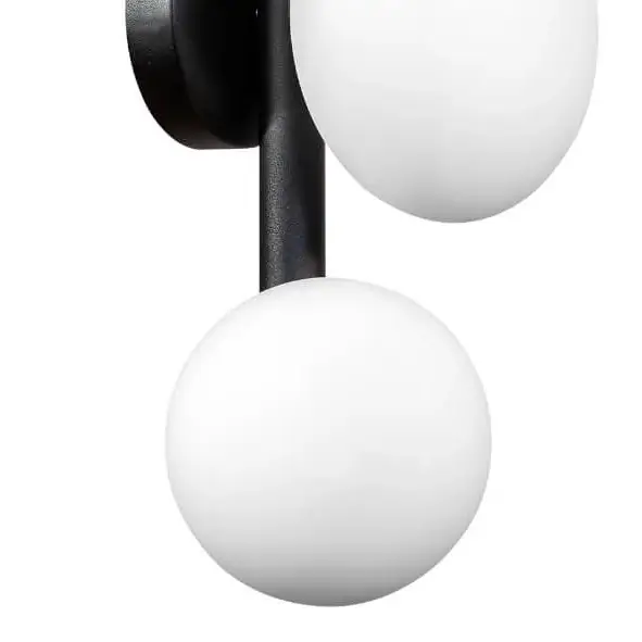 Kinkiet ścienny kulisty Omi 1178 Zumaline do salonu okrągła biała czarna