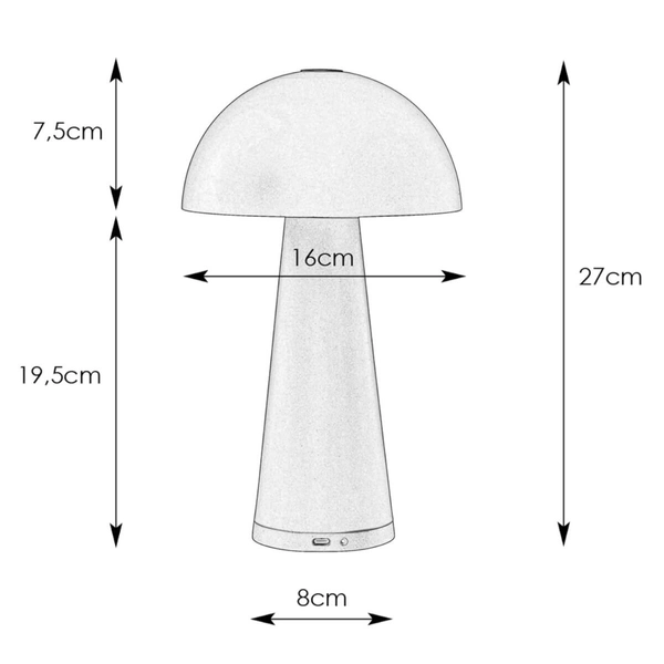 Ogrodowa lampka na stół Fungi 108655 Markslojd IP44 grzybek czarny