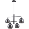 LAMPA wisząca POGGI PND-28028-4D Italux szklana OPRAWA zwis kule balls czarne przydymione