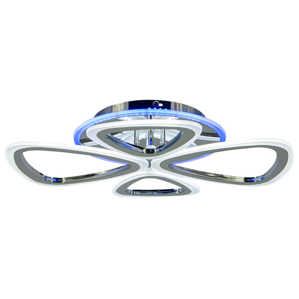 Lampa sufitowa ledowa Oslo DRS2013 8C LED 77W do salonu chromowana