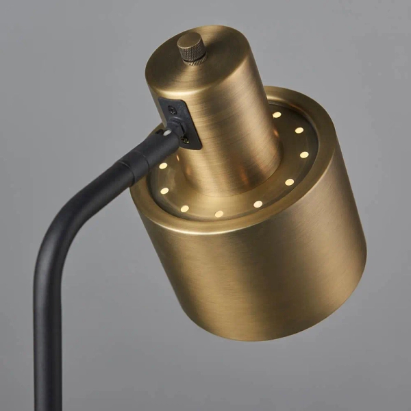 Lampa stojąca metalowa Mayfield 95464 mosiądz czarny