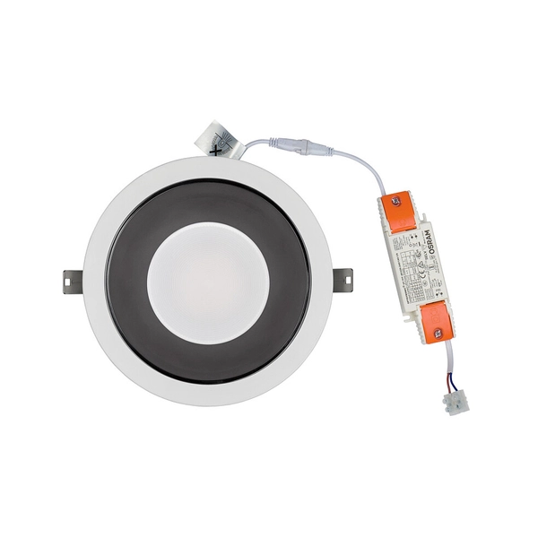 Łazienkowa LAMPA sufitowa KEA 8767 Nowodvorski okrągła OPRAWA wpust LED 40W 4000K metalowy IP44 biały