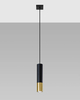 Loftowa LAMPA wisząca SL.0952 modernistyczny ZWIS tuba czarna złota OUTLET
