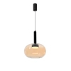 Szklana wisząca lampa BUENO złota czarna 31-50465 1xGx53 owalna nad stół