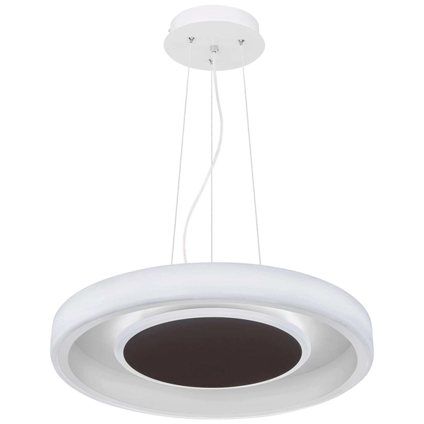 LAMPA wisząca GOFFI 48398-40H Globo metalowa OPRAWA okrągła LED 40W 3000K - 6000K zwis biała