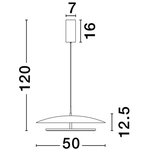 Okrągła lampa wisząca VITICHI LE44736 LED 37W 3000K ściemnialna biała
