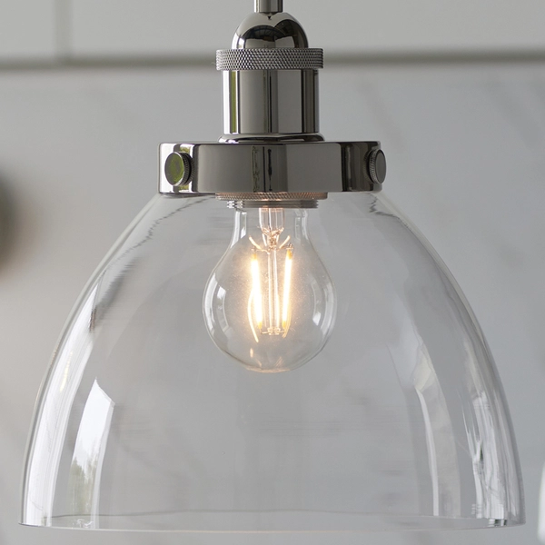 Kuchenna lampa wisząca L&-197588 Light& szklana nad wyspę nikiel