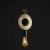 Wisząca lampa Drops 11180 do salonu okręgi złota czarna