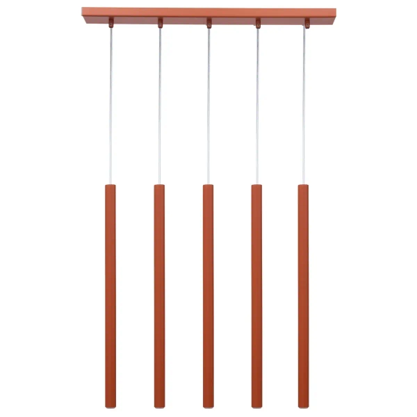 Nowoczesna wisząca lampa Sopel 5 41455 do przedpokoju ceglana