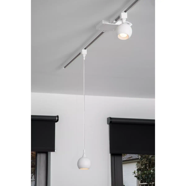 Okrągły reflektor natynkowy Track 09953/01/31 Lucide bańka biały