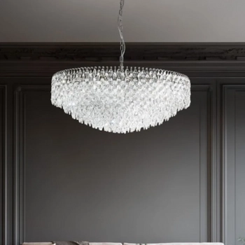 Żyrandol BURANO chrom przezroczysty AZ6907 1xE14 glamour
