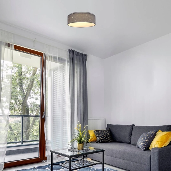 LAMPA sufitowa OTILIA 3307 Rabalux plafoniera OPRAWA okrągła abażurowa LED 22W 3000K plafon szary