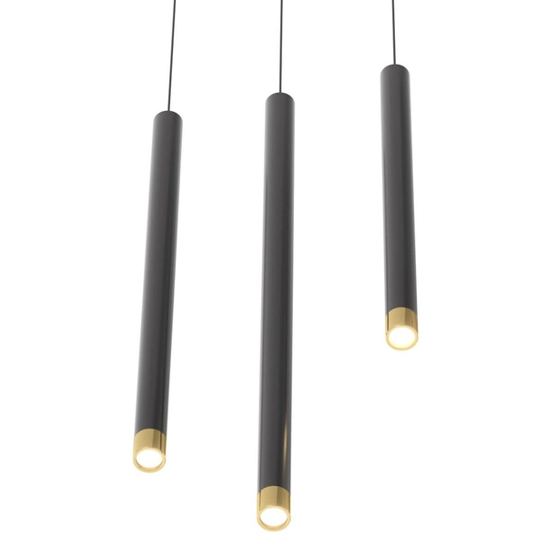 Zwis nad łóżko Q I wisząca lampa sopel czarno złoty tuba