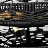 Rattanowa lampa wisząca Ophelia QN-OPHELIA-13P-BK-BK ażurowa czarna