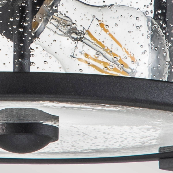 Sufitowa lampa zewnętrzna Merrill FE-MERRILL-F-BLK Feiss IP44 przezroczysta czarna