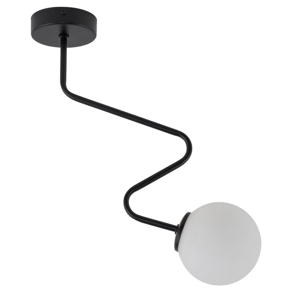 Nowoczesna lampa sufitowa ZIGZAG 33292 Sigma wygięty pręt do przedpokoju stick czarny biały