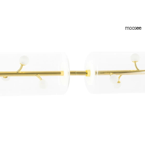 Szklana wisząca lampa CLARA złota MSE1501100570 3xLED 18W nad wyspę