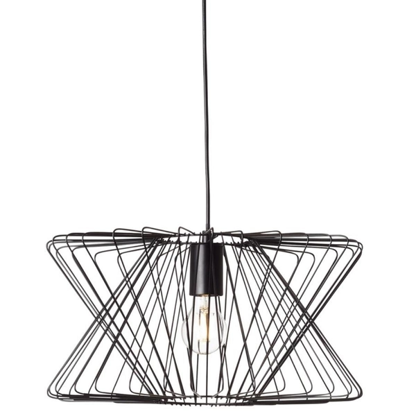 Designerska lampa wisząca George 99247/06 druciana czarna