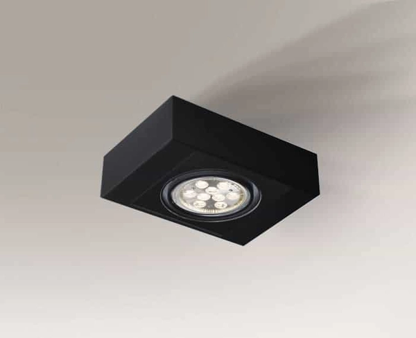 Spot LAMPA sufitowa KOGA H 7119 Shilo metalowa OPRAWA regulowana plafoniera czarna