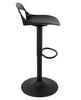 Wysokie krzesełko barowe Wrapp z oparciem regulowane czarne