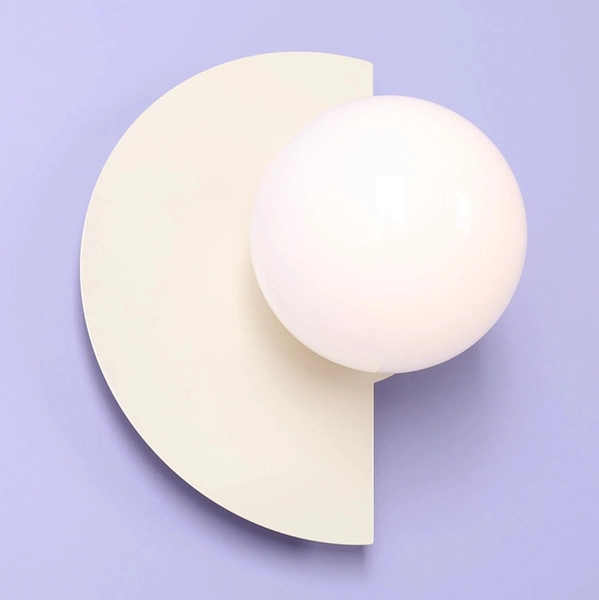 Kulisty kinkiet naścienny LOOP 1125C9 Aldex na przedpokój kremowy