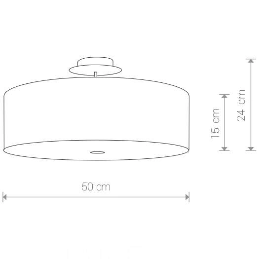 Plafon LAMPA sufitowa 6532 Nowodvorski klasyczna OPRAWA abażurowa okrągła szara
