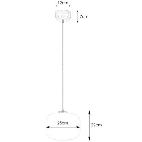 LAMPA wisząca SOBER 107919 szklana OPRAWA plisowany zwis mosiądz przydymiony