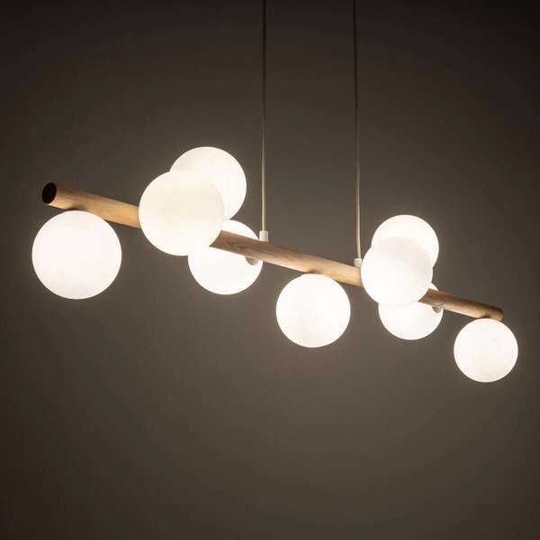 Zwisowa lampa do kuchni Estera 5906 balls kule beżowa biała