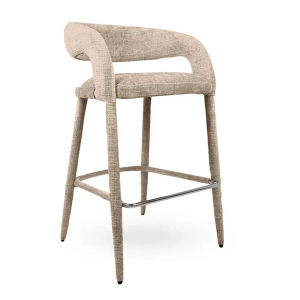 Tkaninowe krzesło IRIS MM001501100351 beżowe do jadalni 47cm