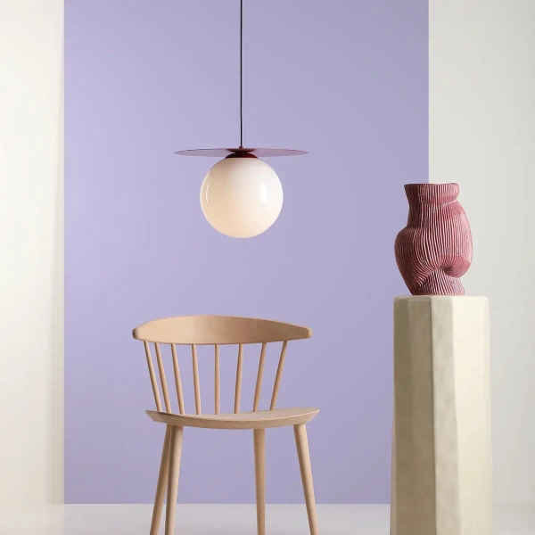 Lampa wisząca molekułowa Loop 1125G15_L Aldex bańki szklana czerwona