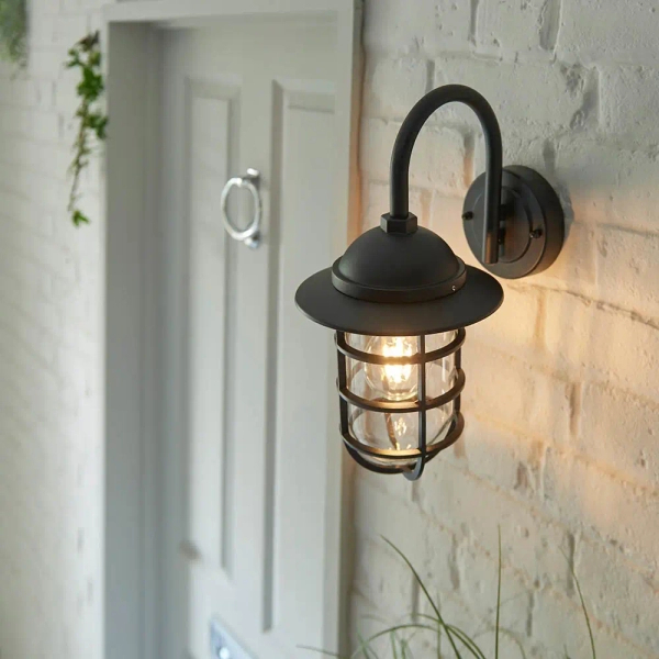 Elewacyjna lampa do ogrodu Port 96907 IP44 czarny przezroczysty