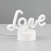 Stołowa lampa love Amor R55931101 LED 1W USB różowy biały