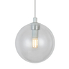 Lampa zwisowa do salonu BUBBLES AZ5953+AZ5955 kula biała przezroczysta