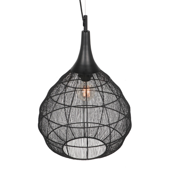 Lampa wisząca SORAYA 365440132 Trio drop zwisająca do sypialni czarny