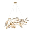 Żyrandol ceramiczny BOTANIKA biały złoty dekoracyjny 6xG9 do salonu XY080P-L1000 gold